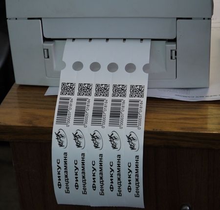 Принтер для печати на бирках-петельках