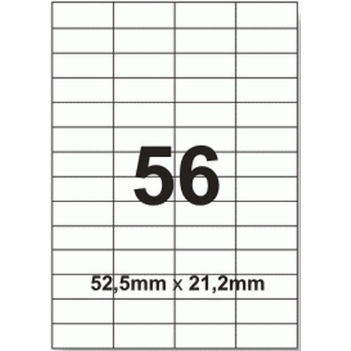 Етикетка самоклейна 56 штук 52,5х21,2 мм