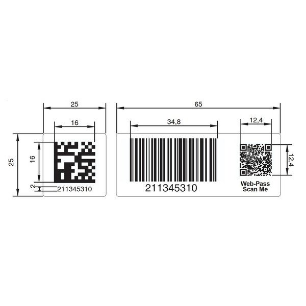 DIOTOP PET7 LAM SET 25×25 + 65×25 Label Set
