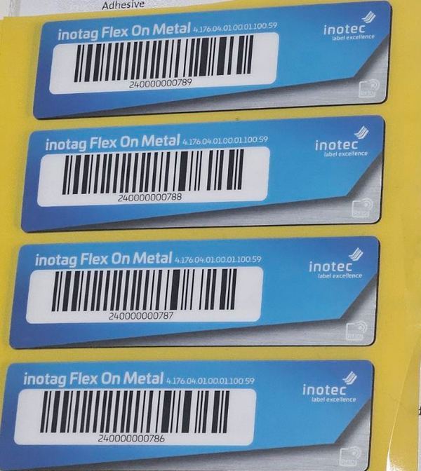 RFID tags for metal containers in a warehouse