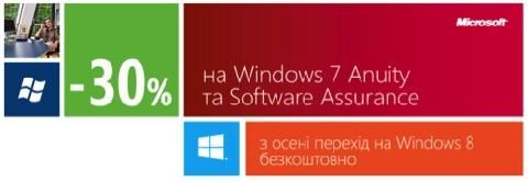 −30% на Microsoft Windows 7 Professional з Software Assurance