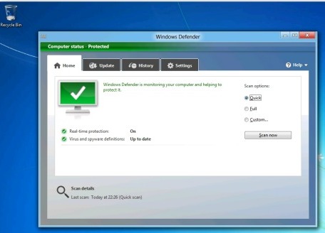 Бесплатный антивирус встроен в Windows 8